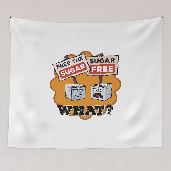 Item preview, Stickerable Sugar Cubes Protest saying WHAT? designed and sold by Redinsart.
