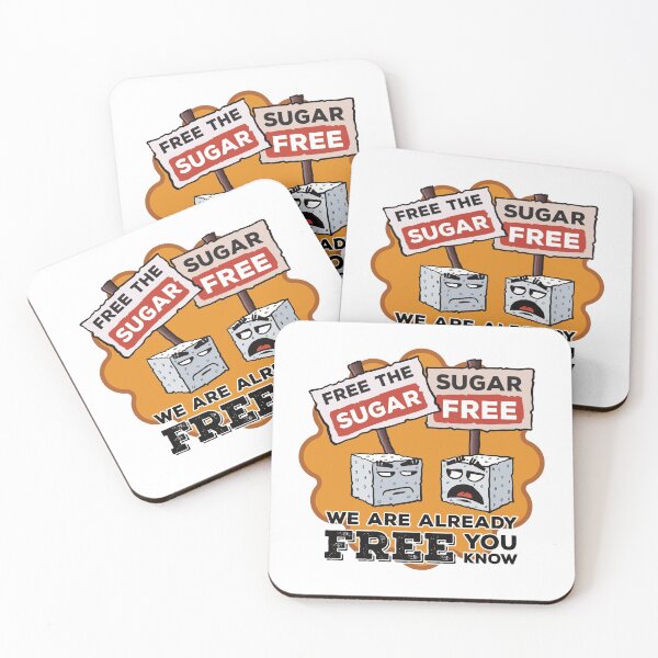 Item preview, Stickerable Sugar Cubes Protest saying Already Free designed and sold by Redinsart.