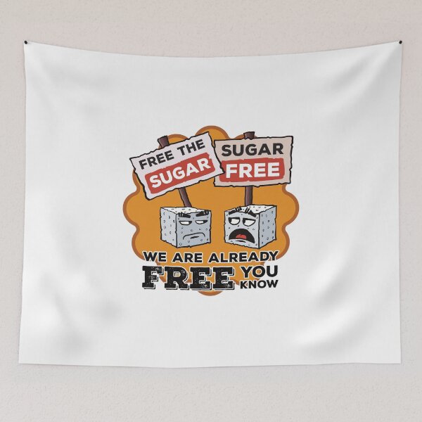 Item preview, Stickerable Sugar Cubes Protest saying Already Free designed and sold by Redinsart.