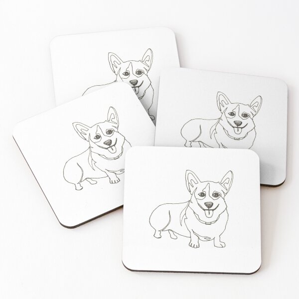 Item preview, One-line Corgi Dog designed and sold by lalashellsArt.