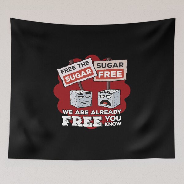 Item preview, Stickerable Sugar Cubes Protest saying Already Free designed and sold by Redinsart.