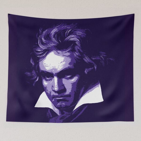 Item preview, Ludwig van Beethoven Purple Portrait designed and sold by zavadadesigns.