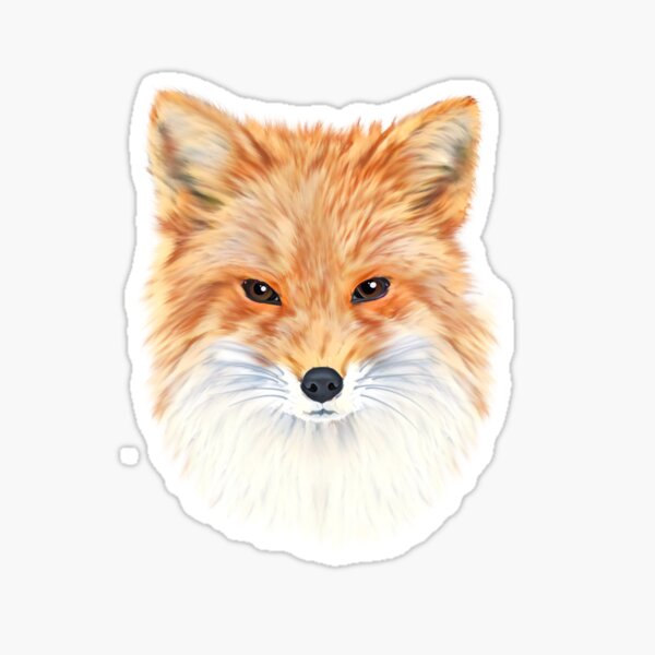 Cute fox face graphic design Sticker