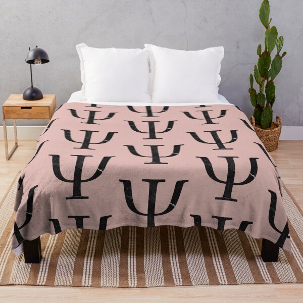 Item preview, Psi - Psychology Symbol - Black Marble and Blush Pink designed and sold by thelustrous.