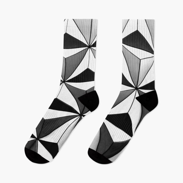 Item preview, GONE FISHING BLACK WHITE ABSTRACT SHAPES 3D designed and sold by wildwhimsical.