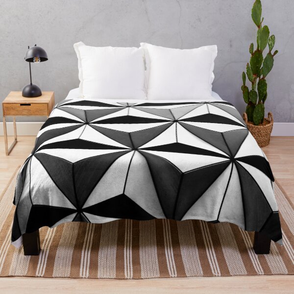 Item preview, GONE FISHING BLACK WHITE ABSTRACT SHAPES 3D designed and sold by wildwhimsical.