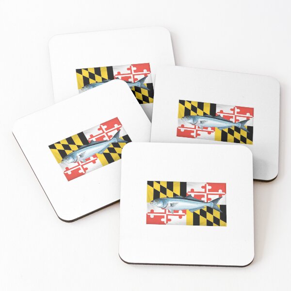 Item preview, Maryland Flag Bluefish  designed and sold by baybranded.