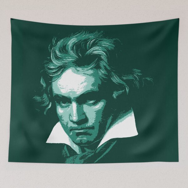 Item preview, Ludwig van Beethoven Teal Portrait designed and sold by zavadadesigns.
