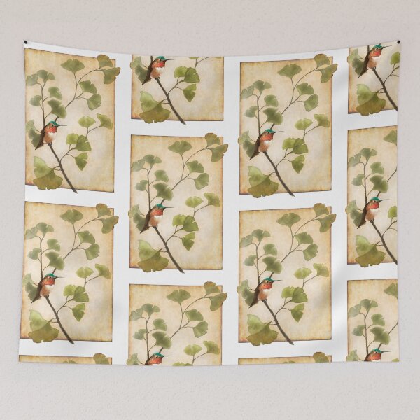 Item preview, Hummingbird in the Ginkgo Tree designed and sold by Lyngianni.