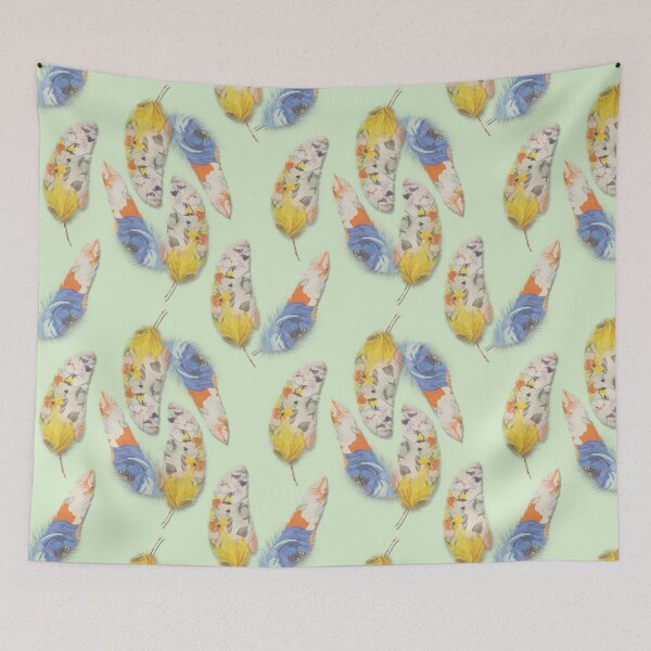 Item preview, Painted feathers pattern designed and sold by lalylaura.