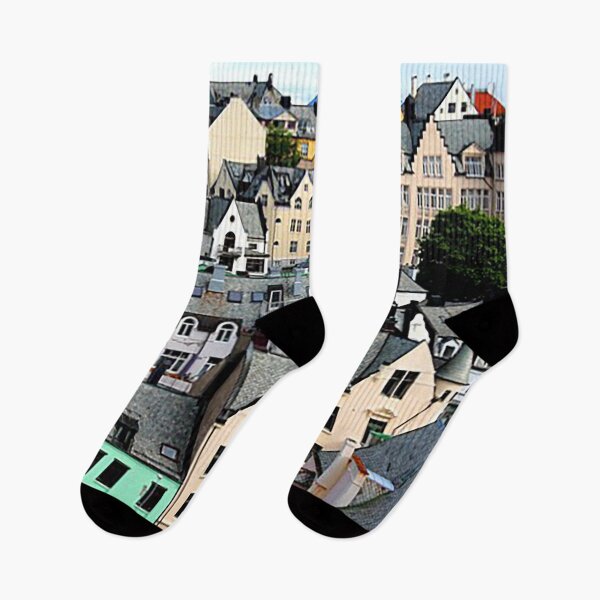 Item preview, Aerial view of a town in Norway, Architecture photo designed and sold by Nostrathomas66.