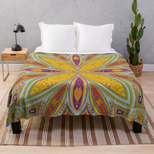 Item preview, Floral Burst Blue. designed and sold by Langfordcraft.