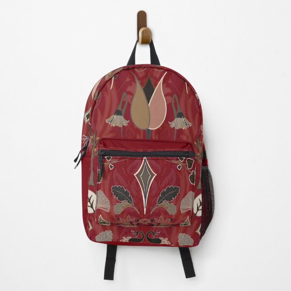 Item preview, Luxury Medieval Embroidery Style Pattern. Opulent burgundy red designed and sold by Caroline Laursen.