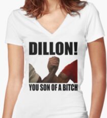 Predator Dillon You Son Of A Bitch Women's Fitted V-Neck T-Shirt
