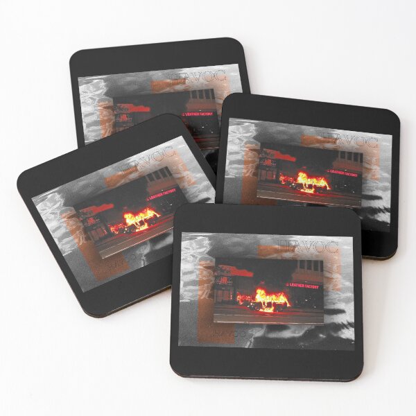 Item preview, Burning car in a riot designed and sold by RRdesigned.