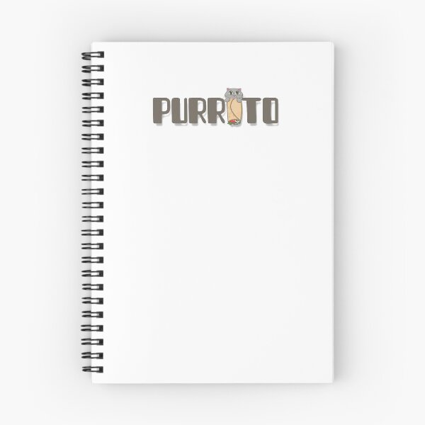 Item preview, Purrito Burrito with cute gray cat kitten funny cat food pun designed and sold by auntfluffy.