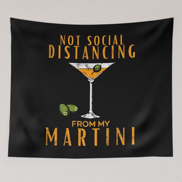 Item preview, Not Social Distancing from my Martini - Funny Drinking Design Distressed designed and sold by Adonalyn.