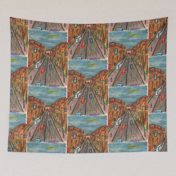 Item preview, A street in the city designed and sold by ElvesArt.
