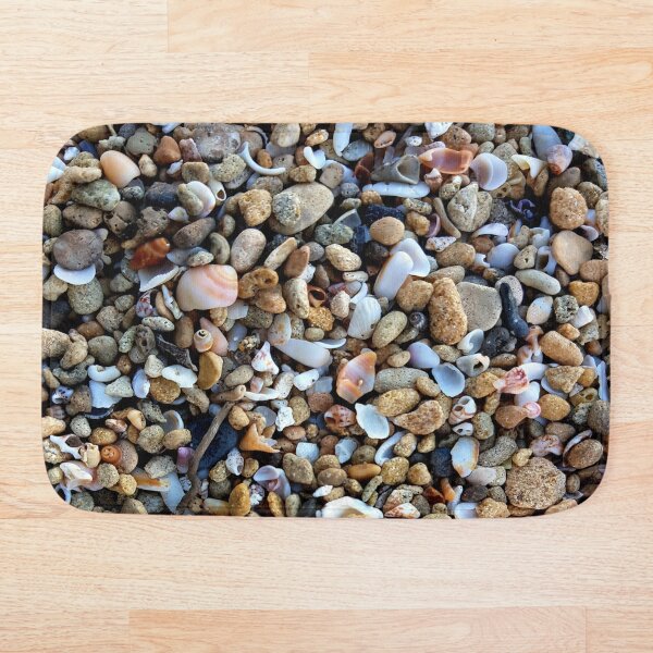 Item preview, Pebble colored beaches & Bath Mats designed and sold by sea-waves.