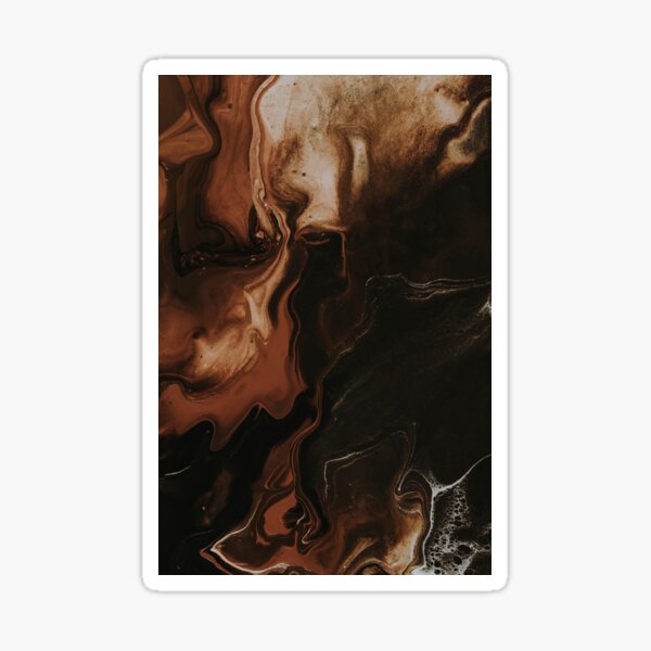 Muted brown dark abstract Sticker