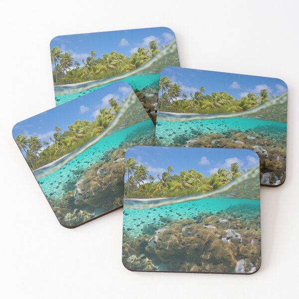Item preview, Tropical seascape split view over-under water designed and sold by Seaphotoart.