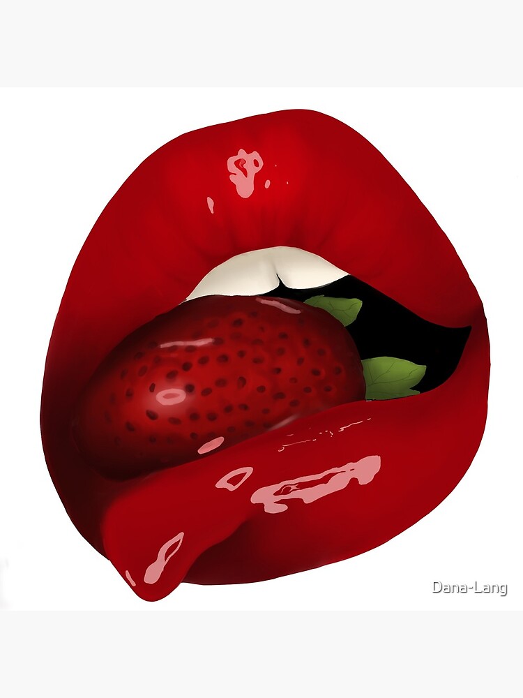 strawberry-lipstick-state-of-mind-art-print-for-sale-by-dana-lang