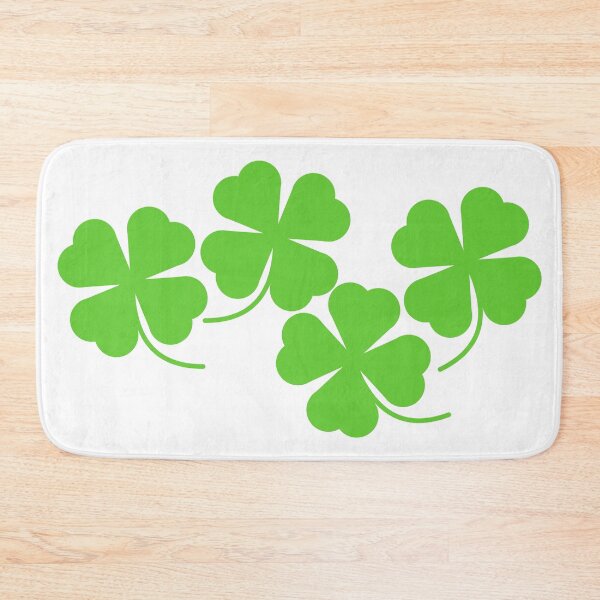Item preview, Four Leaf Lucky Clover Shamrock Clusters in White Background designed and sold by Kelly Leung.