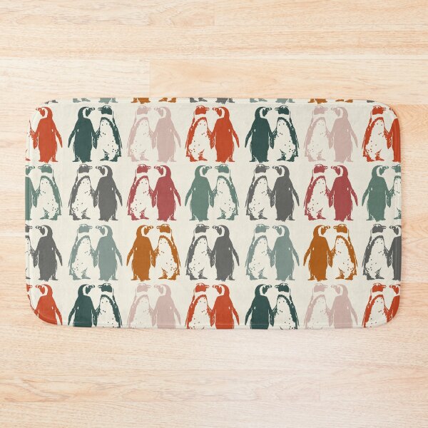 Item preview, Colourful penguins in vintage colours  designed and sold by NattyDesigns.