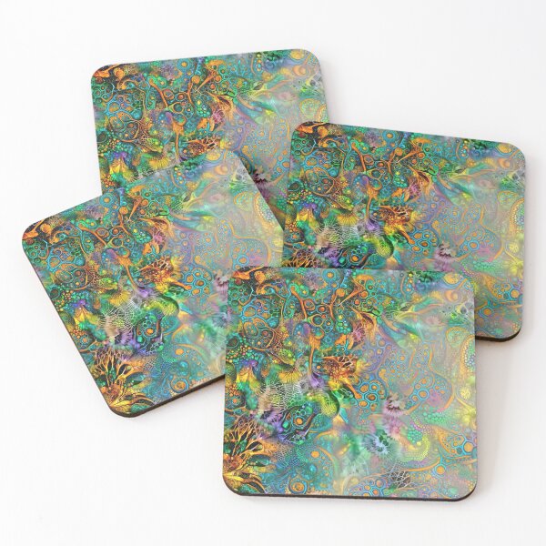 Item preview, Deepdream floral fractalize space abstraction designed and sold by blackhalt.