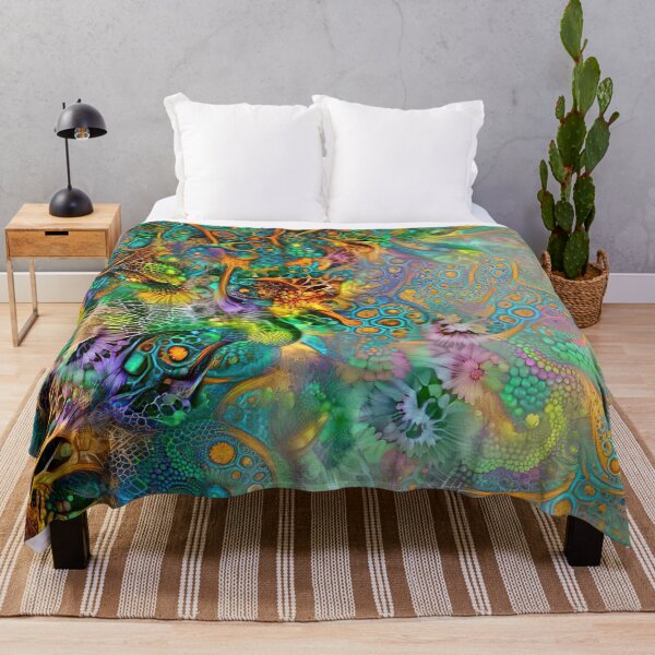 Item preview, Deepdream floral fractalize space abstraction designed and sold by blackhalt.