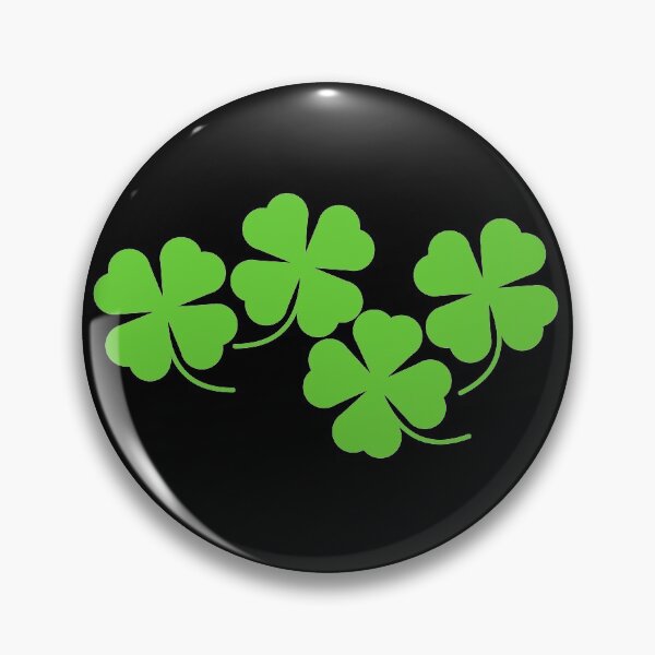 Item preview, Four Leaf Lucky Clover Shamrock Clusters in Black Background designed and sold by Kelly Leung.