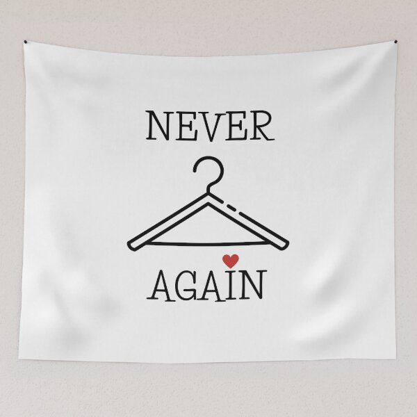 Item preview, Never again pro choice coat hanger white designed and sold by daguilon.