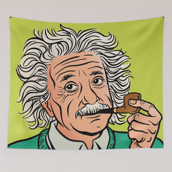 Item preview, Einstein Comic Portrait designed and sold by AngelRobot.