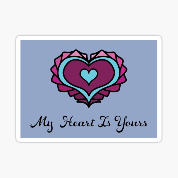 Valentine’s Day My Heart Is Yours Charm Greeting Sticker