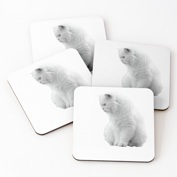 Item preview, White grumpy Persian  cat  designed and sold by schoolarts.