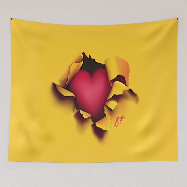 Item preview, Digital Heart Bursting Through Paper designed and sold by ArtbyBroghan.