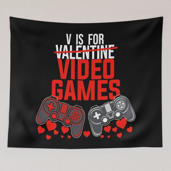 Item preview, V is for valentine video games T-Shirt designed and sold by TopDesignArt.