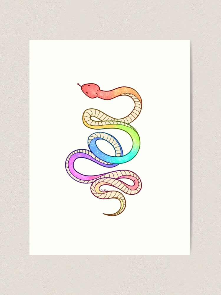 Home Decor Art Print: Rainbow Serpent, Colorful, Abstract - Etsy