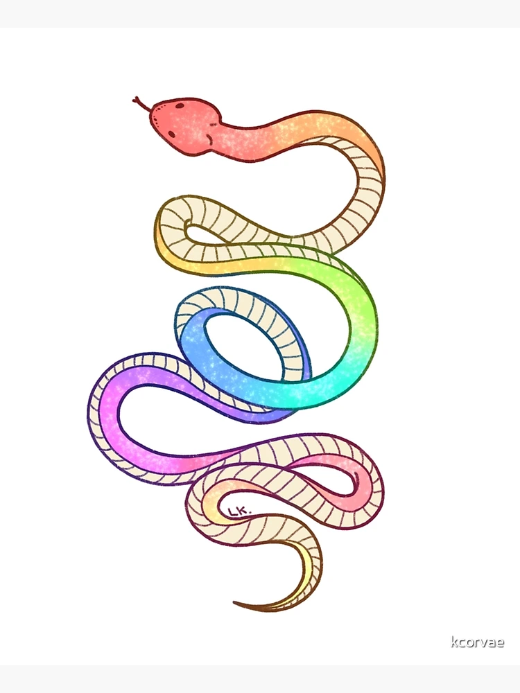 Home Decor Art Print: Rainbow Serpent, Colorful, Abstract - Etsy