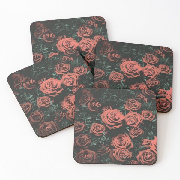 Item preview,  Red rose flowers abtract pattern designed and sold by myseptember18th.