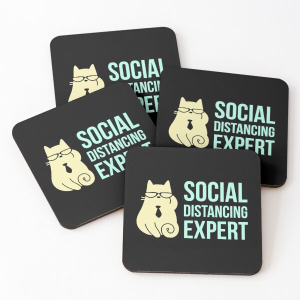 Item preview, Social Distancing Expert Cat With Glasses - Funny Introvert designed and sold by AnyKitty.