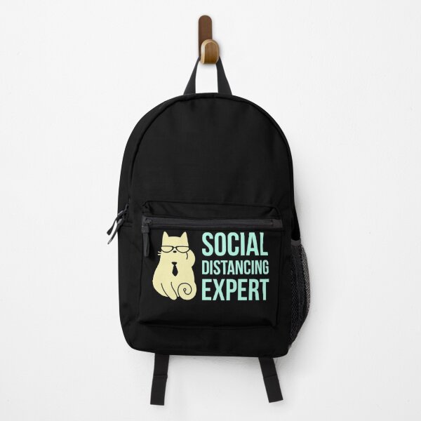 Item preview, Social Distancing Expert Cat With Glasses - Funny Introvert designed and sold by AnyKitty.
