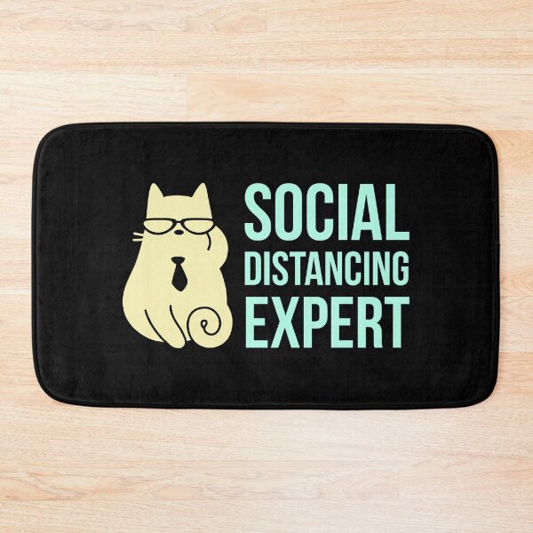 Item preview, Social Distancing Expert Cat With Glasses - Funny Introvert designed and sold by AnyKitty.