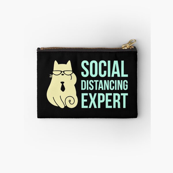Item preview, Social Distancing Expert Cat With Glasses - Funny Introvert designed and sold by AnyKitty.