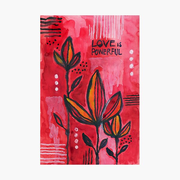 Item preview, Love is Powerful Red designed and sold by MarianaBlackArt.