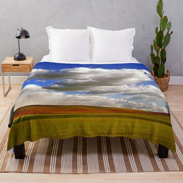 Item preview, Colorful landscape photo with puffy clouds and a field designed and sold by Nostrathomas66.