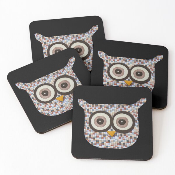 Item preview, Tweed Owl on Black designed and sold by ErinBrieArt.
