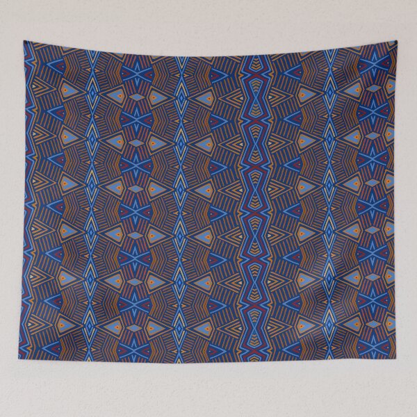 Item preview, African Tribal Shield - Navy Rust designed and sold by Esprit-Mystique.