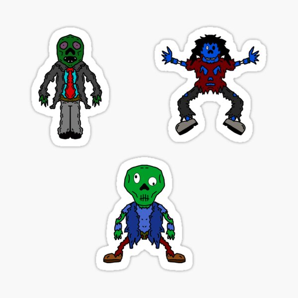 Three Zombies coming for you Sticker
