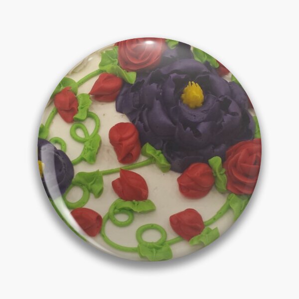 Item preview, Purple and Red Flowers on Cake designed and sold by gailmariekern.